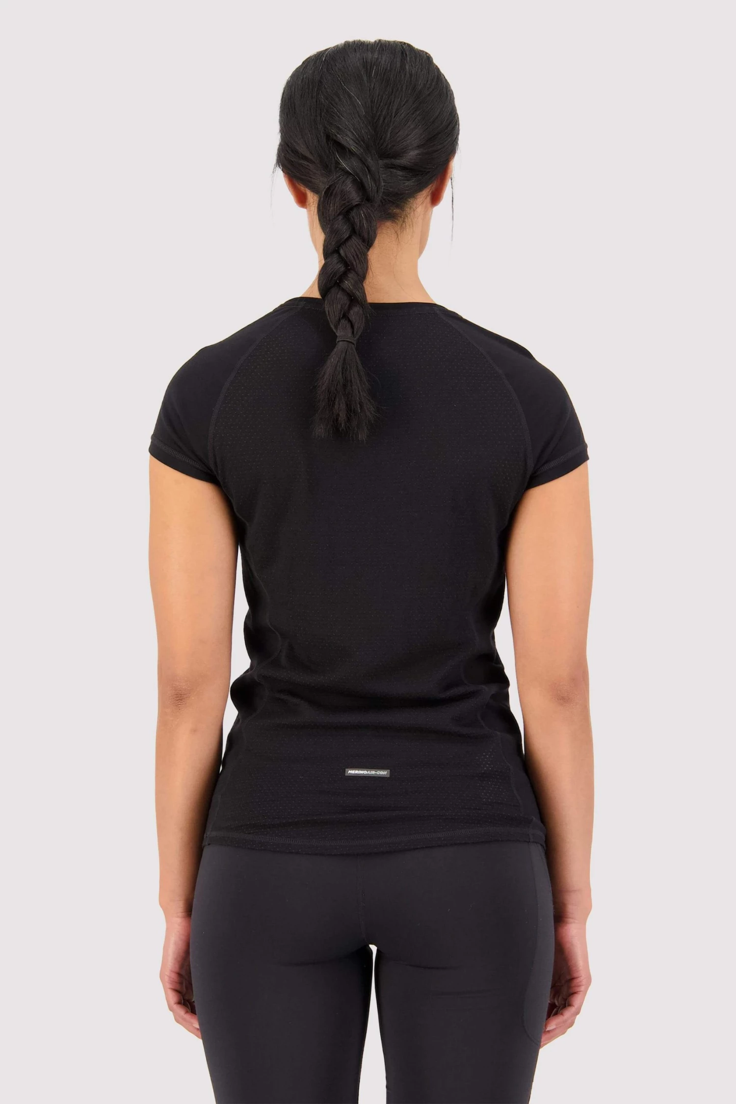 Mons Royale Bella Merino Air-Con Tee - Black