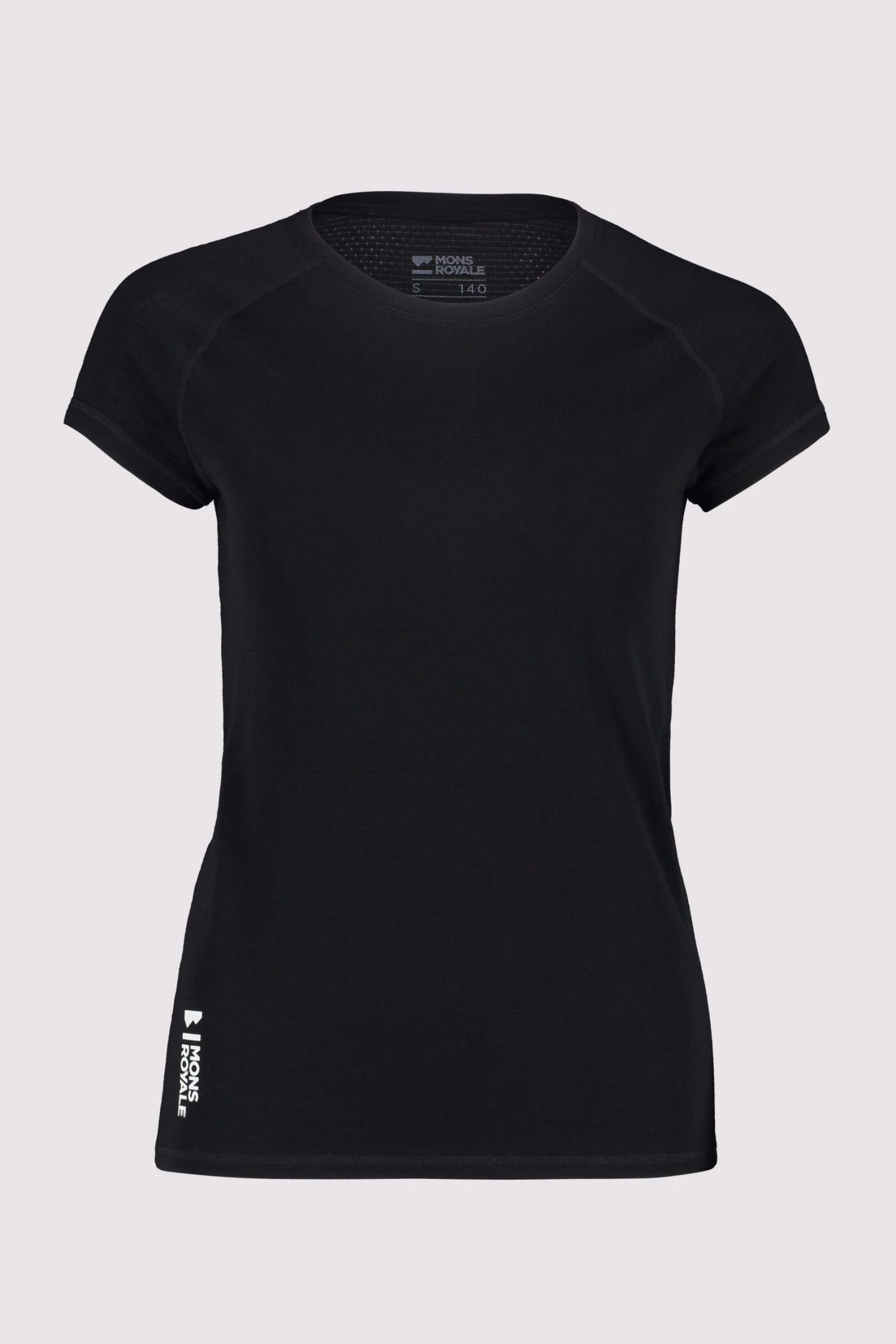 Mons Royale Bella Merino Air-Con Tee - Black