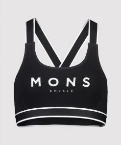 Mons Royale Stella X-Back Bra - Black Merino Air-Con