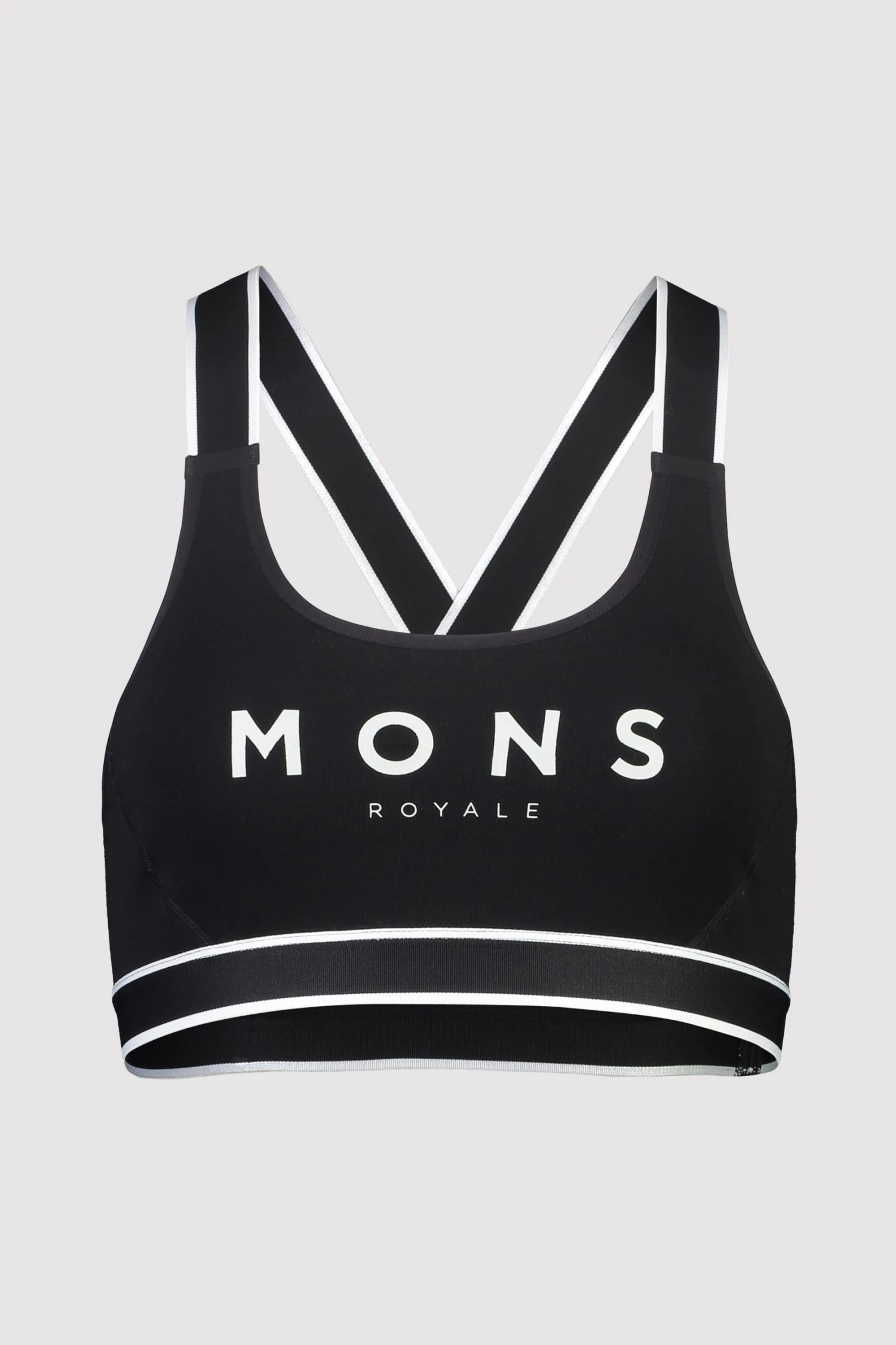 Mons Royale Stella X-Back Bra - Black Merino Air-Con
