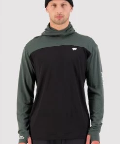 Mons Royale MEN Yotei Powder Hood LS - Rosin Black