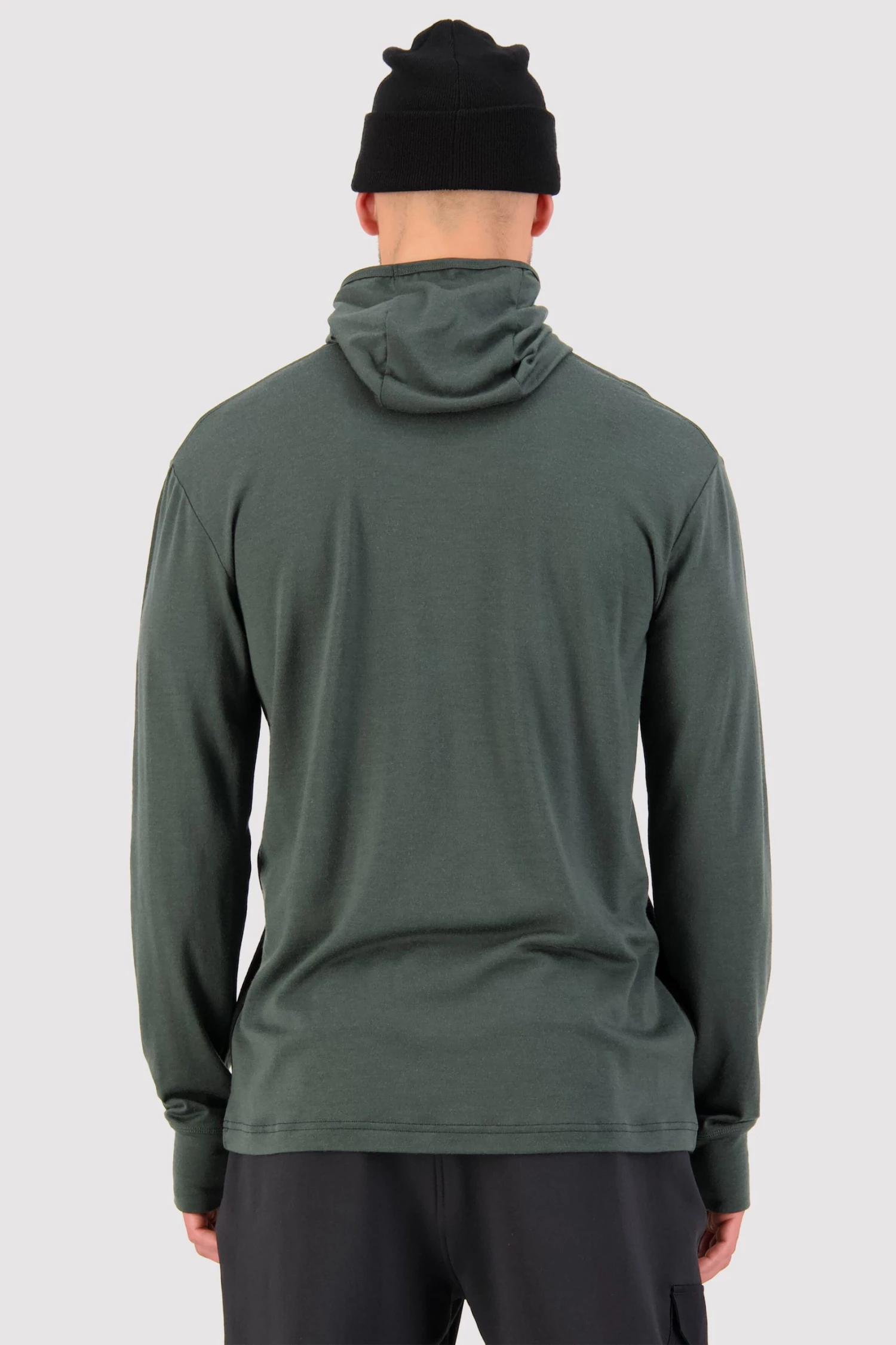 Mons Royale MEN Yotei Powder Hood LS - Rosin Black