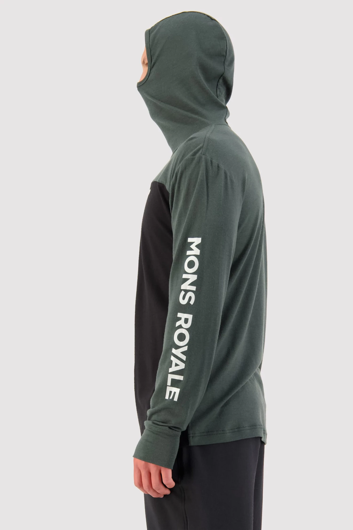 Mons Royale MEN Yotei Powder Hood LS - Rosin Black