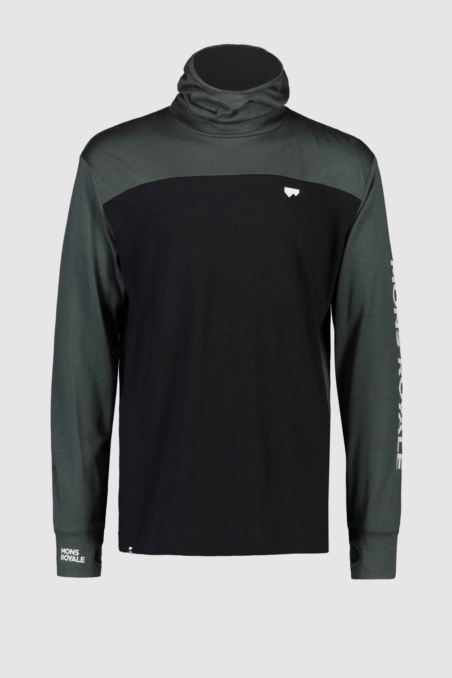 Mons Royale MEN Yotei Powder Hood LS - Rosin Black