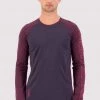 Mons Royale Temple Merino Air-Con LS - Wine 9 Iron MEN