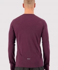 Mons Royale Temple Merino Air-Con LS - Wine 9 Iron MEN