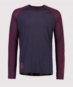 Mons Royale Temple Merino Air-Con LS - Wine 9 Iron MEN