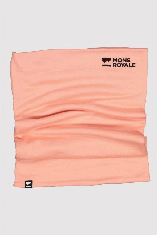 Mons Royale Double Up 100% Merino Neckwarmer - Peach