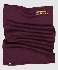 Mons Royale ACCESSORIES Double Up 100% Merino Neckwarmer - Wine