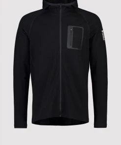 Mons Royale MEN Traverse Full Zip Hood - Black