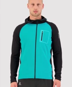 Mons Royale Traverse Full Zip Hood - Marina Black