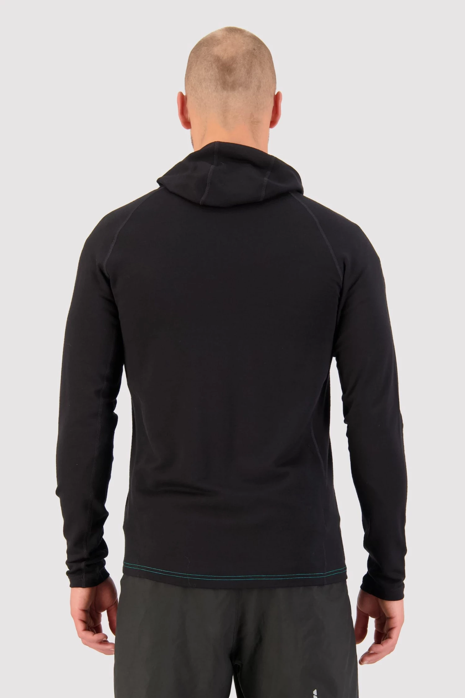 Mons Royale Traverse Full Zip Hood - Marina Black