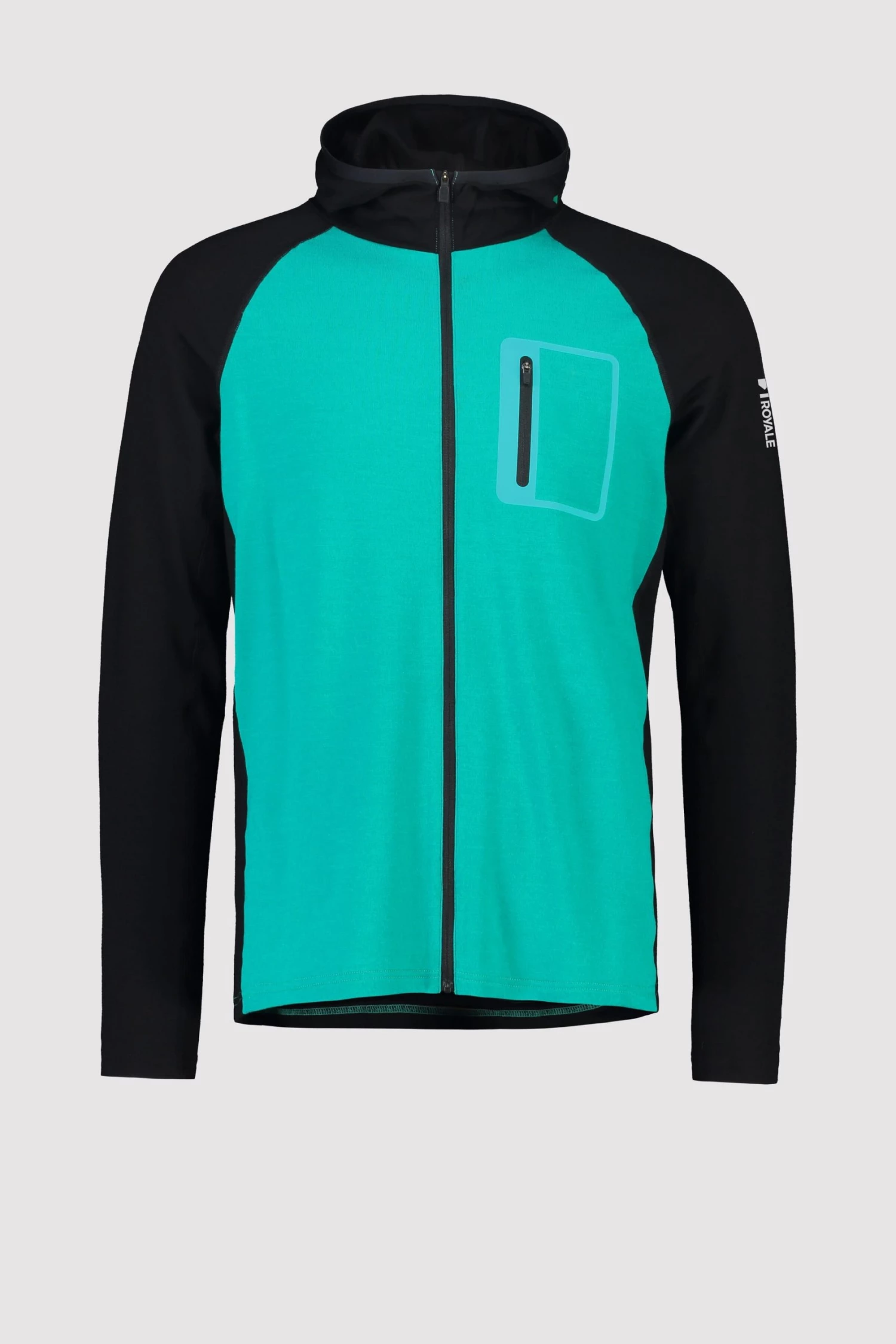 Mons Royale Traverse Full Zip Hood - Marina Black