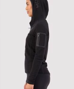 Mons Royale WOMEN Ascend Full Zip Hood - Black