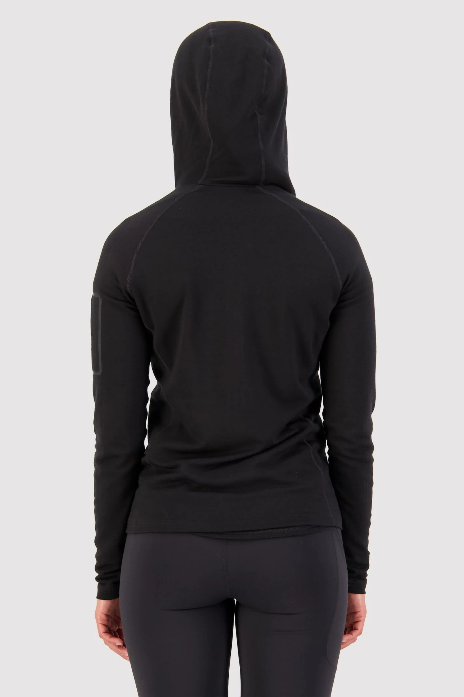 Mons Royale WOMEN Ascend Full Zip Hood - Black