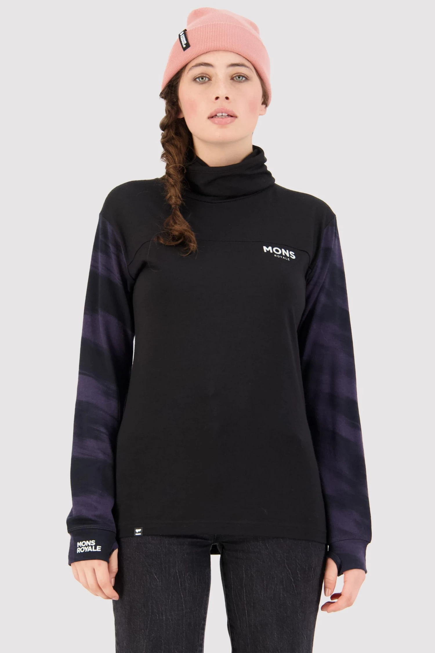 Mons Royale Yotei BF High Neck - Black Motion 9