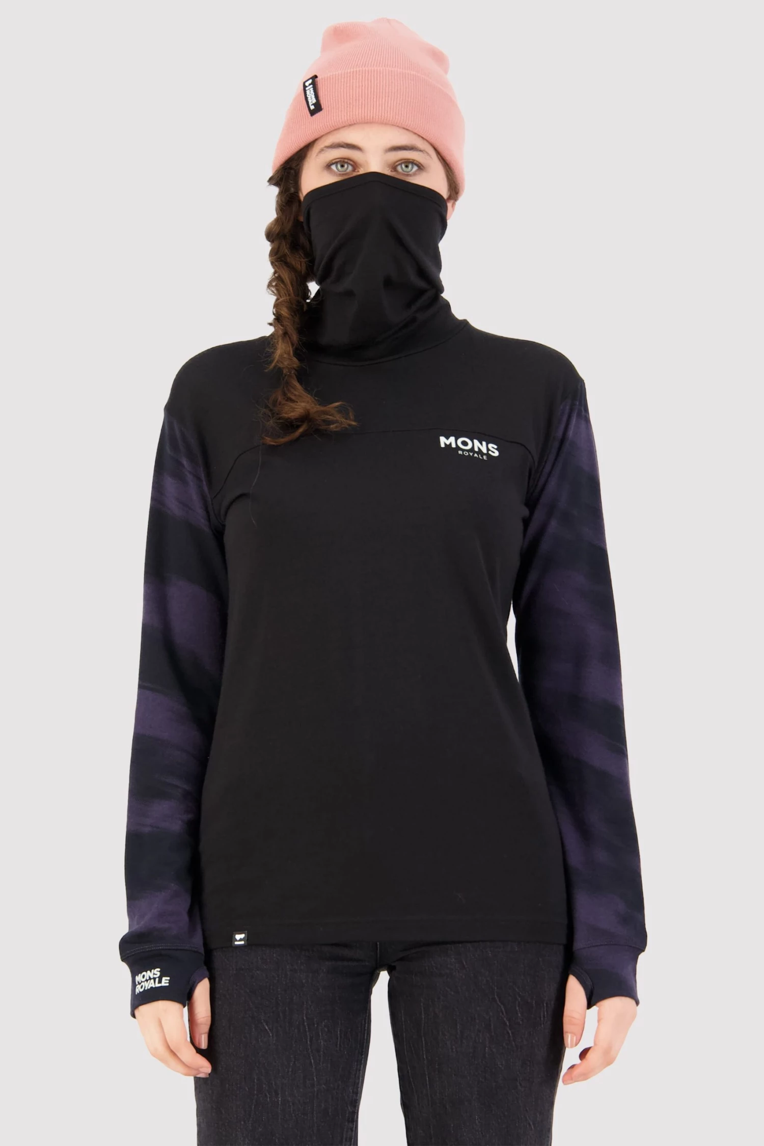 Mons Royale Yotei BF High Neck - Black Motion 9