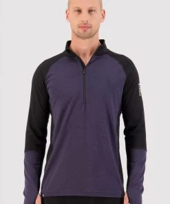 Mons Royale MEN Olympus Half Zip - Black 9 Iron