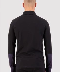 Mons Royale MEN Olympus Half Zip - Black 9 Iron