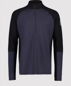 Mons Royale MEN Olympus Half Zip - Black 9 Iron