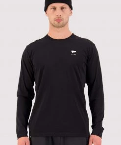 Mons Royale Icon Merino Air-Con LS - Black