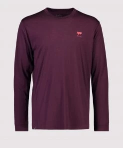 Mons Royale MEN Icon Merino Air-Con LS - Wine