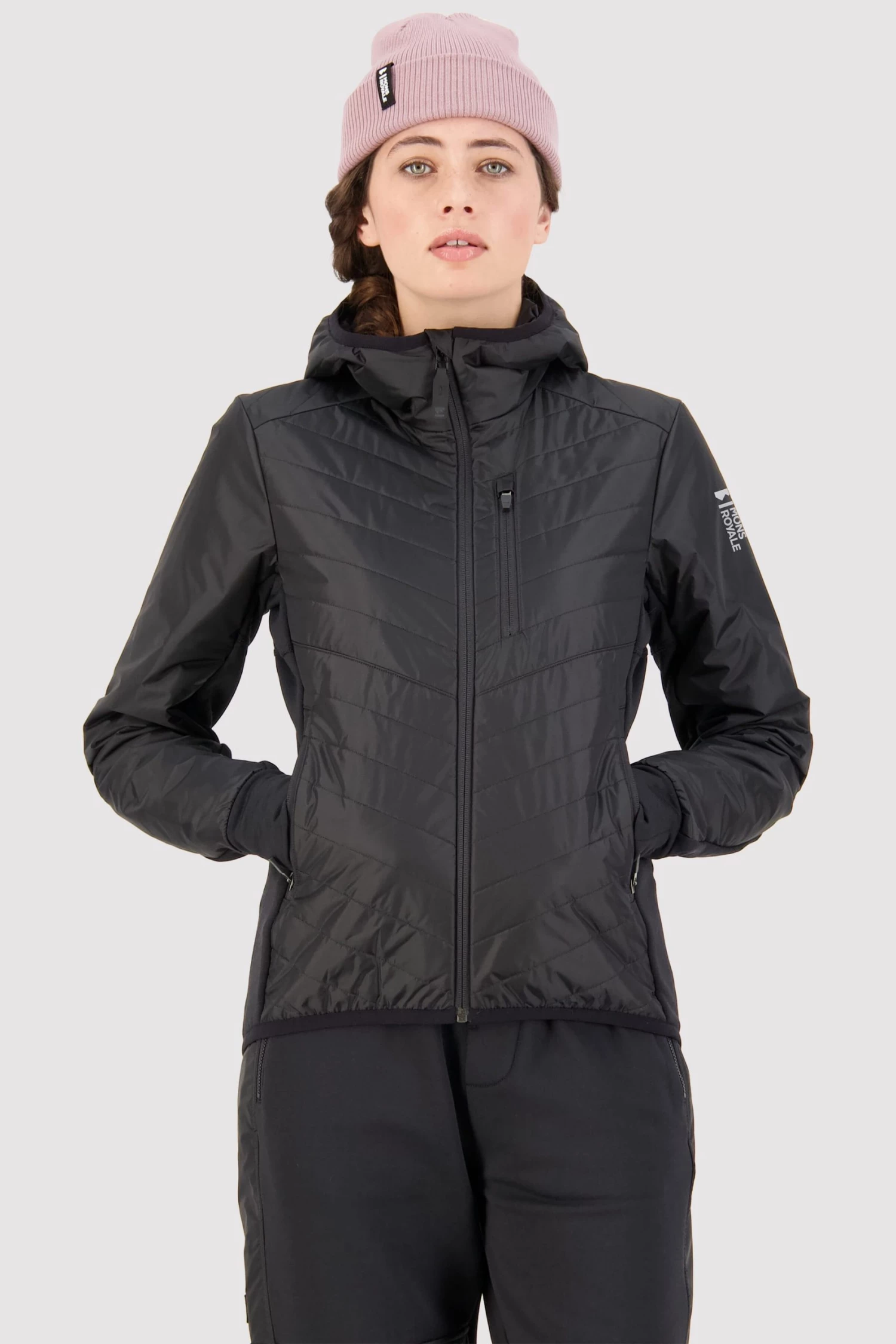 Mons Royale Neve Merino Insulation Hood - Black