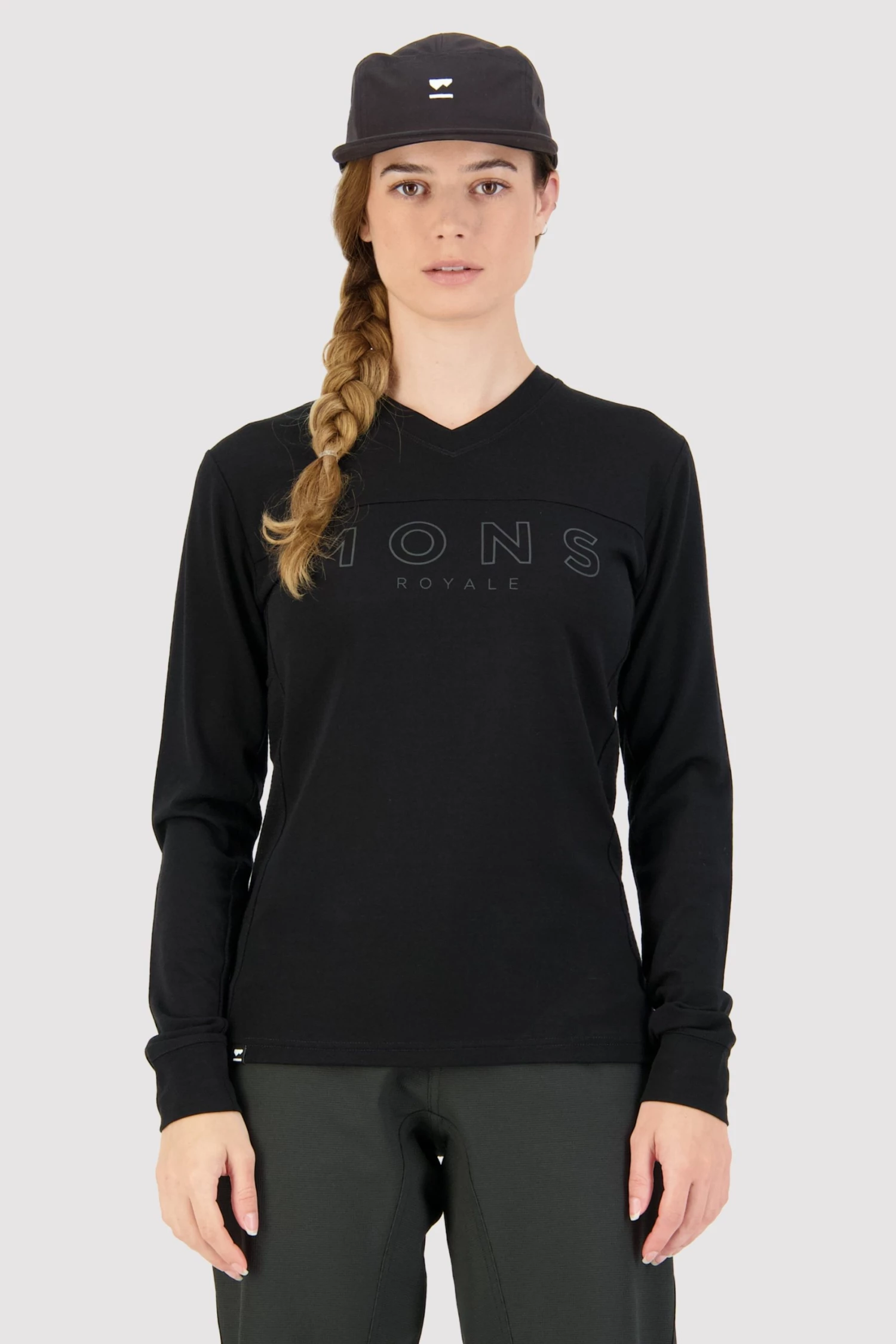 Mons Royale Bike Jerseys Redwood Merino Air-Con VLS - Black