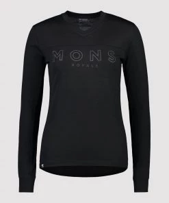 Mons Royale Bike Jerseys Redwood Merino Air-Con VLS - Black
