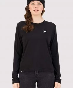 Mons Royale Icon Merino Air-Con Relaxed LS - Black