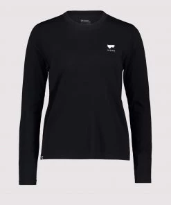 Mons Royale Icon Merino Air-Con Relaxed LS - Black