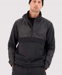 Mons Royale MEN Decade Merino Fleece Pullover - Black