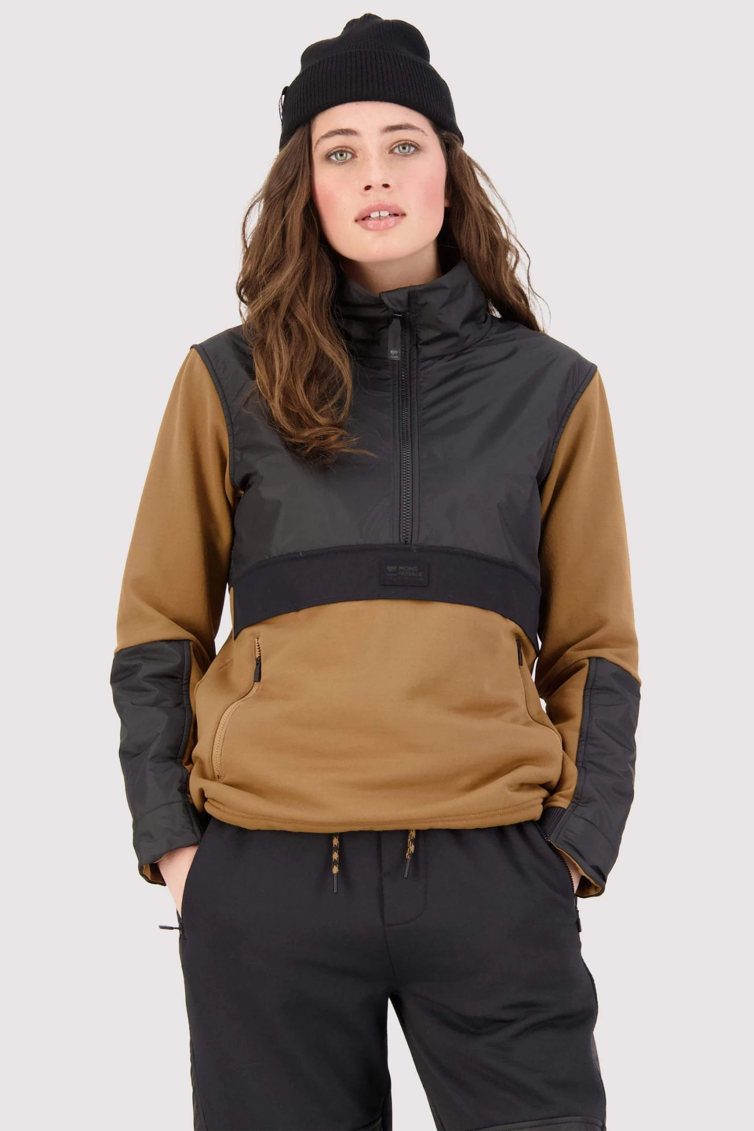 Mons Royale WOMEN Decade Merino Fleece Pullover - Toffee