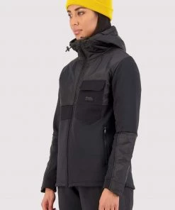 Mons Royale Decade Merino Fleece Hoody - Black WOMEN