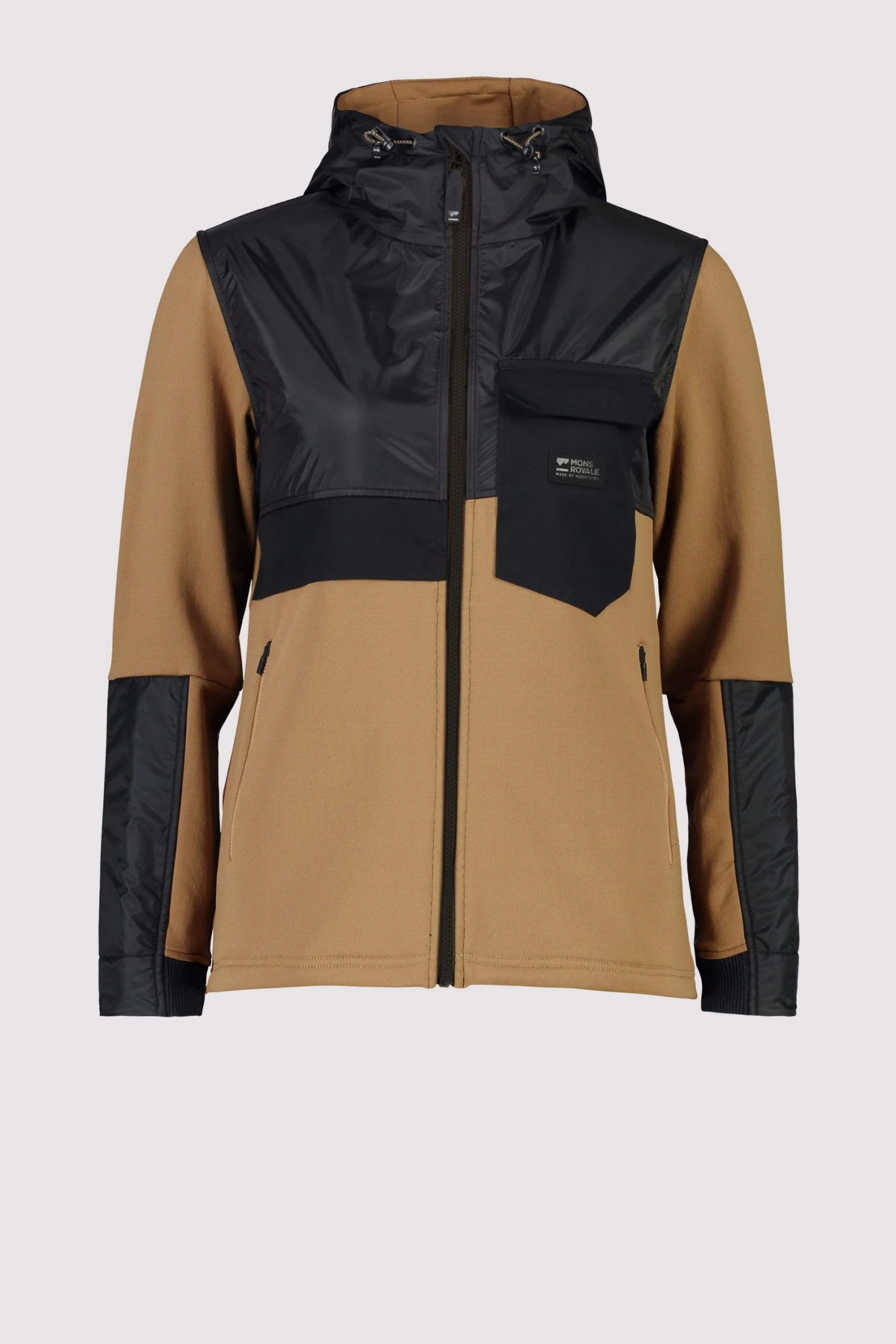 Mons Royale Decade Merino Fleece Hoody - Toffee WOMEN