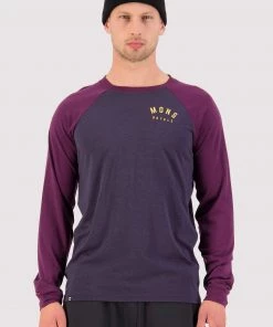 Mons Royale Icon Merino Air-Con Raglan - Wine 9 Iron MEN