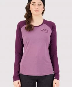 Mons Royale Icon Merino Air-Con Raglan - Wine Mauve