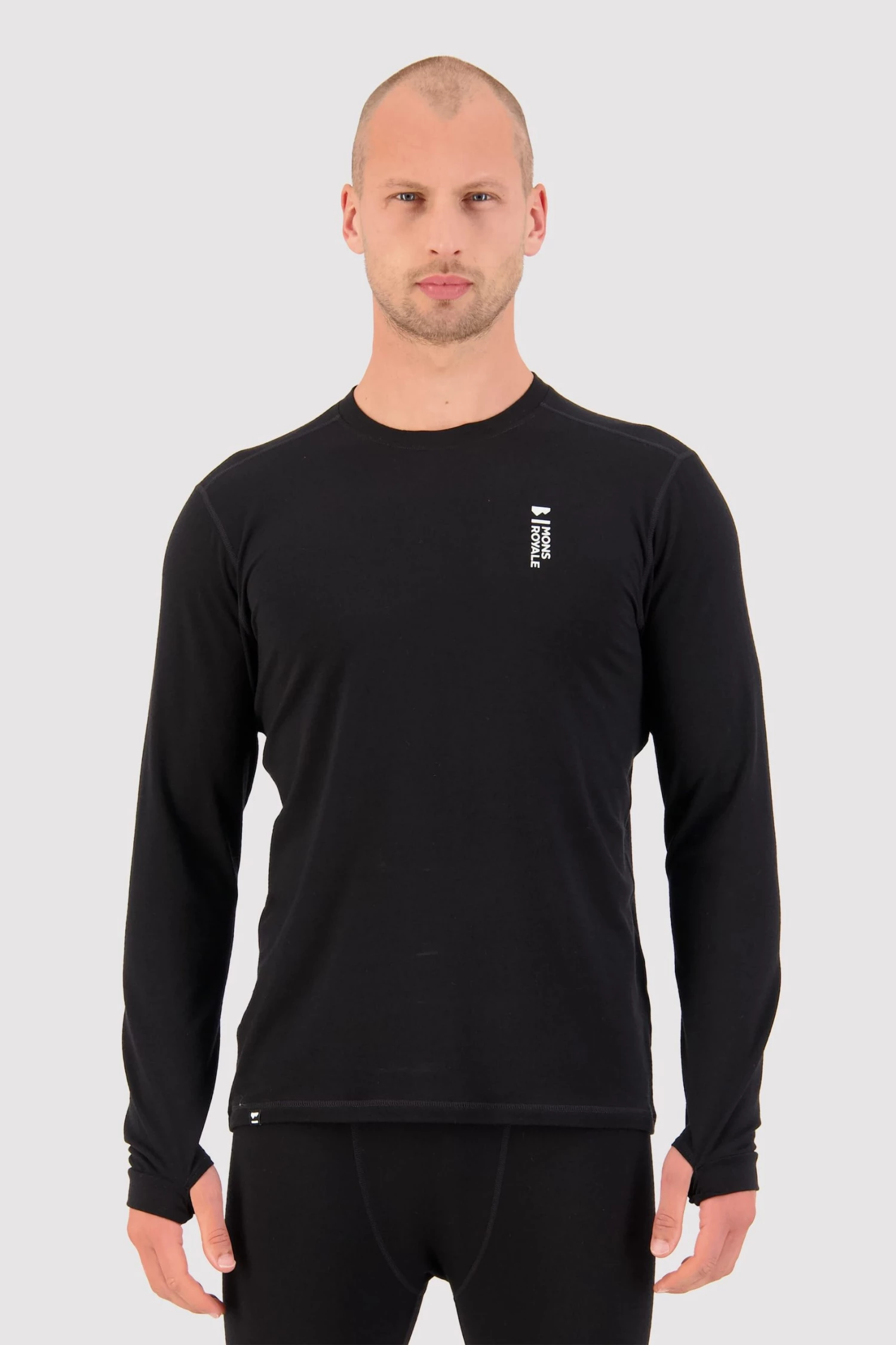 Mons Royale Cascade Merino Flex LS - Black MEN