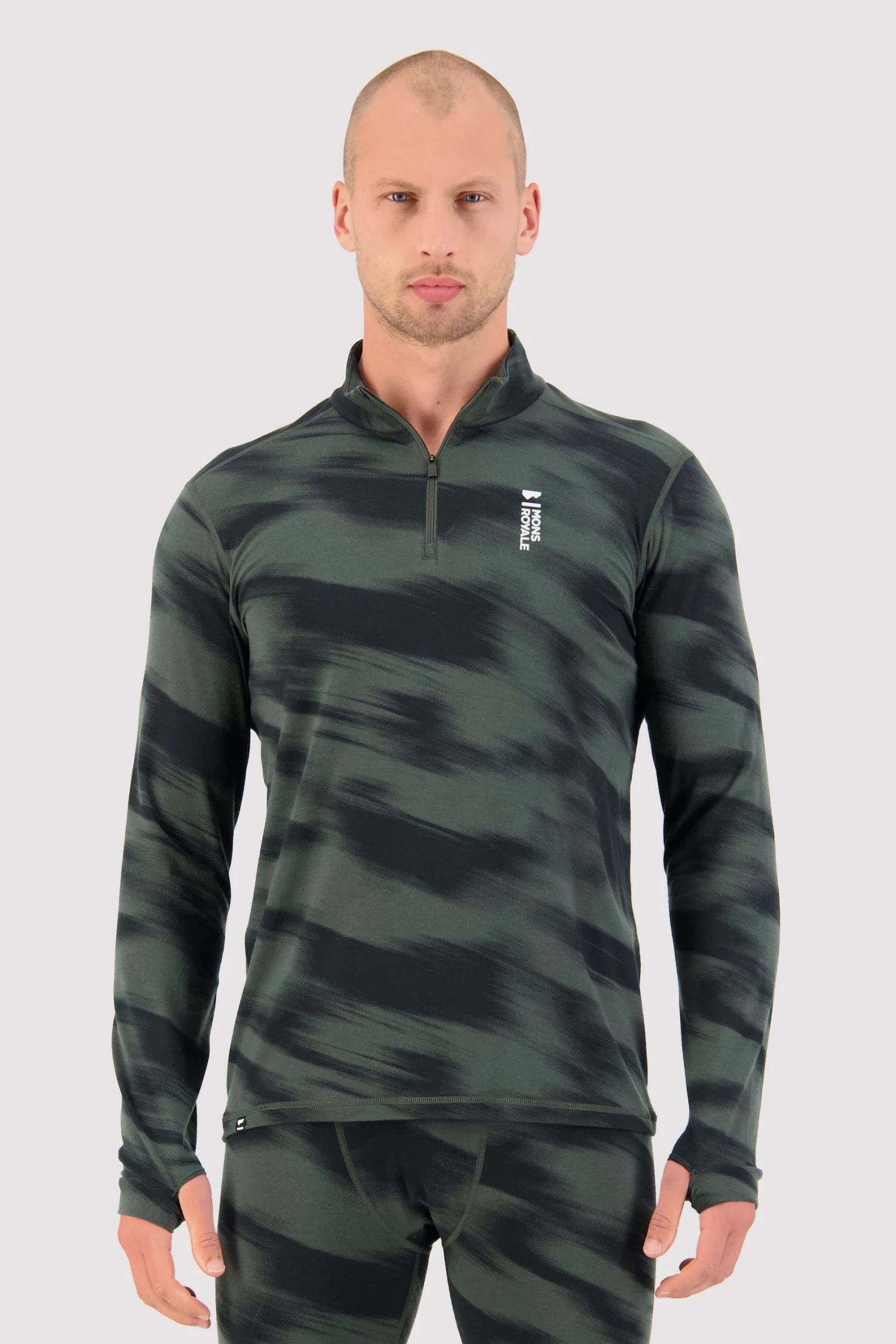 Mons Royale Cascade Merino Flex 1/4 Zip - Rosin Motion