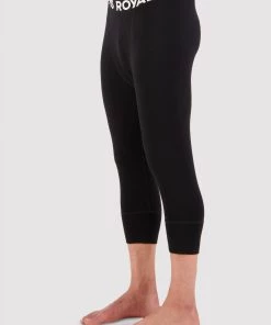 Mons Royale Cascade Merino Flex 3/4 Legging - Black MEN