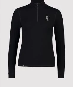 Mons Royale Cascade Merino Flex 1/4 Zip - Black