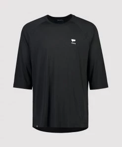 Mons Royale Tarn Merino Shift Raglan 3/4 - Black MEN