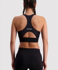 Mons Royale Stratos Merino Shift Sports Bra - Black